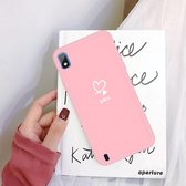 Voor Galaxy A10 Love Heart You Pattern Frosted TPU beschermhoes (roze)