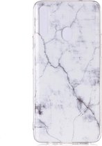 Voor Galaxy A20s gekleurd tekenpatroon IMD-afwerking Soft TPU beschermhoes (wit)