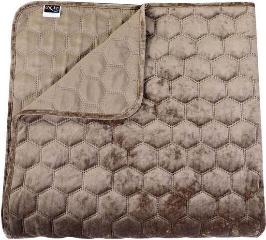 Unique Living Peggy - Bedsprei - Tweepersoons - 220x220 cm - Taupe