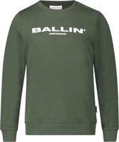 Ballin Amsterdam - Jongens Regular Fit Original Sweater - Groen - Maat 128