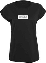 Urban Classics Dames Tshirt -XS- Next Boyfriend Zwart