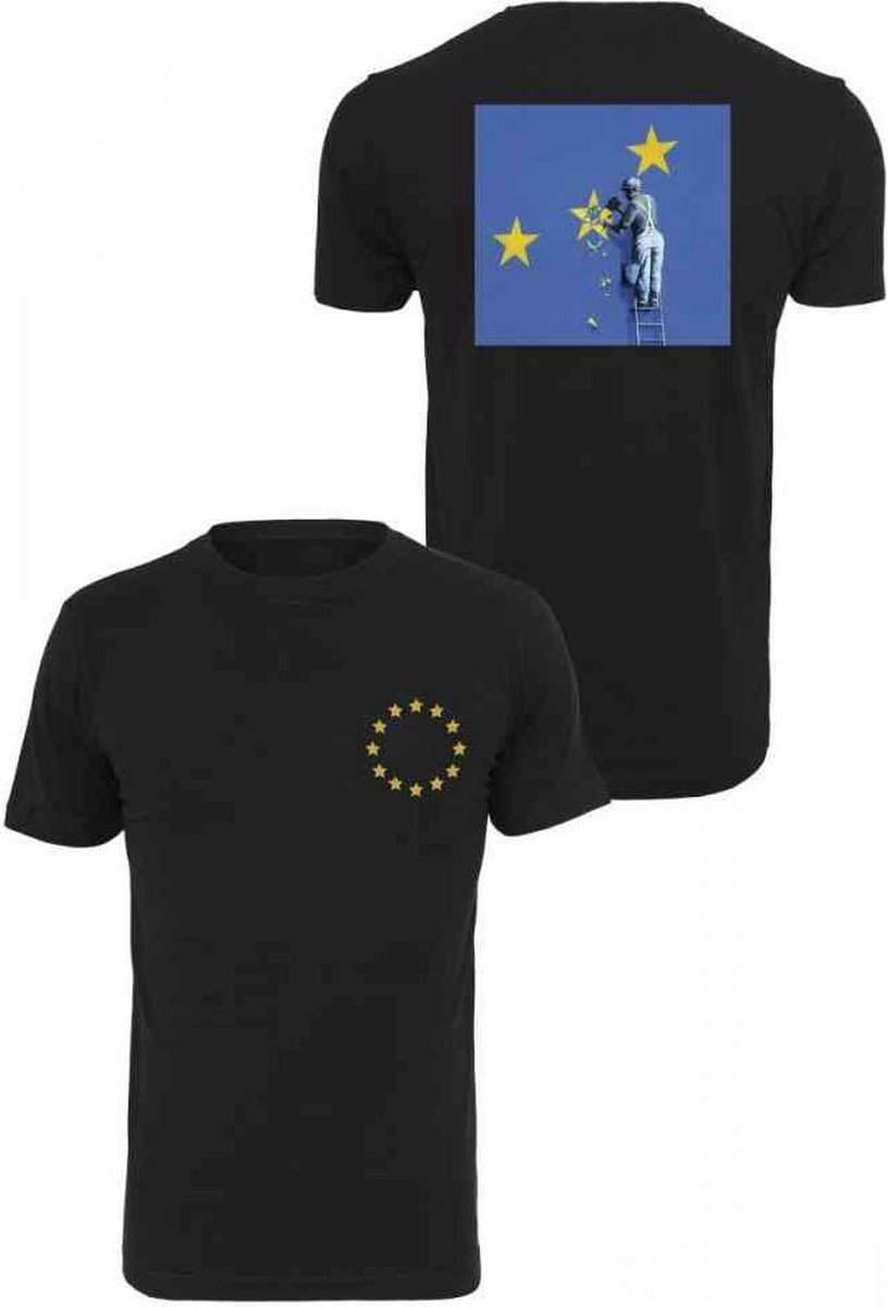 Urban Classics Heren Tshirt -S- Europe Banksy Zwart