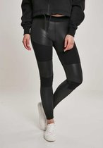 Urban Classics Legging -XS- Fake Leather Tech Zwart