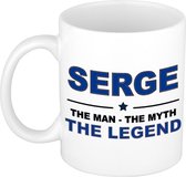 Serge The man, The myth the legend cadeau koffie mok / thee beker 300 ml