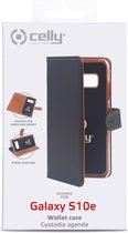 Celly - Samsung Galaxy S10e - Wally Bookcase Black - Openklap Hoesje Samsung S10e - Samsung Case Black