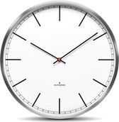 Huygens - One Index 35 cm - Acier inoxydable - Horloge murale - Silencieux - Mouvement Quartz