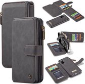 caseme - Hoesje geschikt voor Samsung Galaxy S20 - wallet book case met ritssluiting - zwart