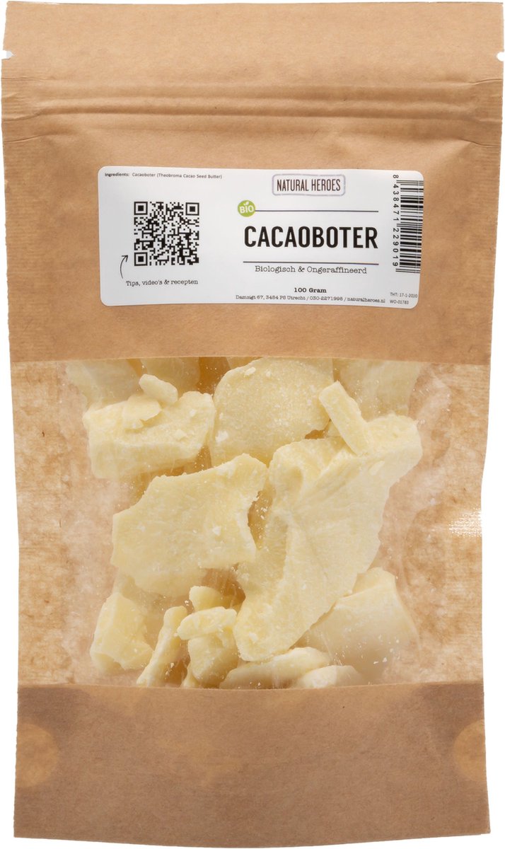 Cacaoboter (Biologisch & Ongeraffineerd) 100 gram