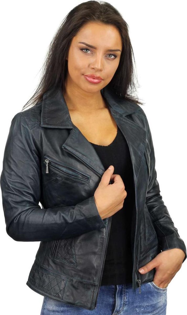 Versano Houston Leather Ladies Biker Jacket Ladies Coat 3XL | bol.com