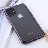 Transparante TPU anti-drop en waterdichte mobiele telefoon beschermhoes voor iPhone 11 (paars)