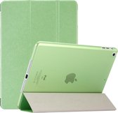 Voor iPad 9.7 (2018) & iPad 9.7 inch (2017) & iPad Air Silk Texture Horizontale Flip Leather Case met drievoudige houder (groen)