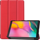 Hoes Geschikt voor Samsung Galaxy Tab A 8.0 (2019) Hoes Luxe Hoesje Book Case - Hoesje Geschikt voor Samsung Tab A 8.0 (2019) Hoes Cover - Rood .