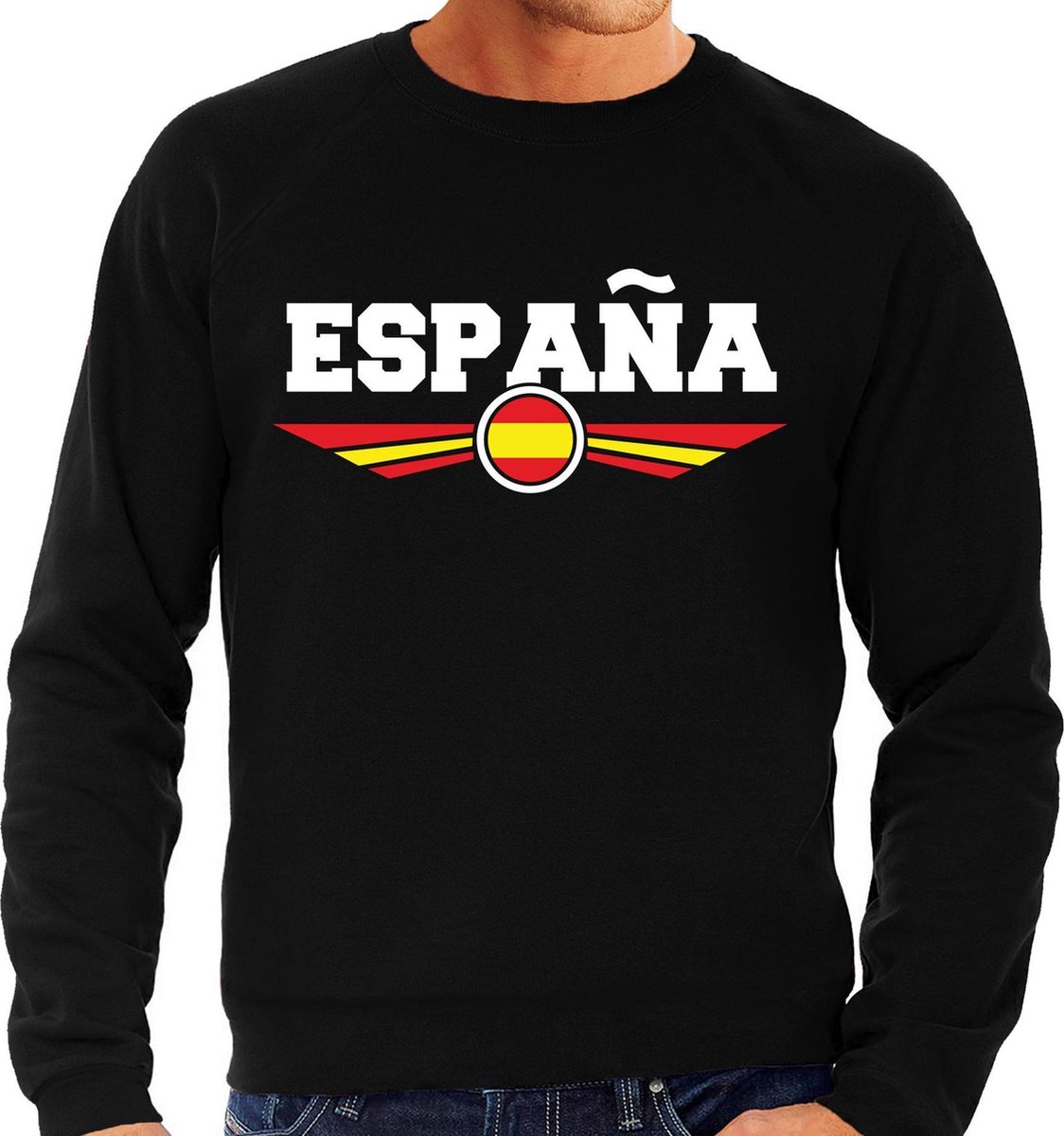 Spanje / Espana landen sweater / trui zwart heren 2XL