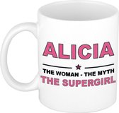 Alicia The woman, The myth the supergirl cadeau koffie mok / thee beker 300 ml