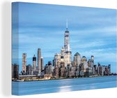 Canvas Schilderij De skyline van New York City met het One World Trade Center - 60x40 cm - Wanddecoratie