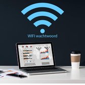 Muursticker Wifi - Lichtblauw - 60 x 50 cm - woonkamer bedrijven