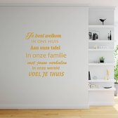 Muursticker Je Bent Welkom -  Goud -  40 x 44 cm  -  woonkamer  nederlandse teksten  alle - Muursticker4Sale