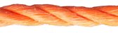 Ivana geslagen koord 3-strengs - oranje - dikte 8 mm - haspel à 100 m