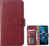 Huawei Nova 5T - Bookcase Bordeaux Rood - portemonee hoesje