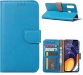 Bookcase Geschikt voor: Samsung Galaxy M40 - Turquoise - portemonnee hoesje