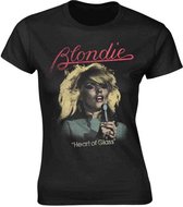 Blondie Dames Tshirt -L- Heart Of Glass Stylistic Zwart