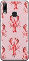 Huawei P Smart 2019 hoesje siliconen - Lobster all the way | Huawei P Smart (2019) case | Roze | TPU backcover transparant