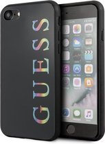 iPhone SE (2020)/8/7/6s/6 Backcase hoesje - Guess - Glitter Zwart - TPU (Zacht)