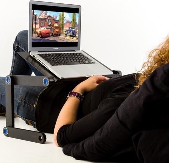 Laptop Tafel | Verstelbaar | laptopstandaard zwart | Wendbaar