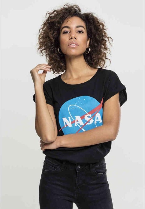 Urban Classics NASA Tshirt Femme -XS- NASA Insignia Noir