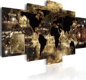 Schilderijen Op Canvas - Schilderij - Continents of bronze 200x100 - Artgeist Schilderij