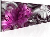 Schilderijen Op Canvas - Schilderij - Purple Depth 120x40 - Artgeist Schilderij