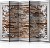 Kamerscherm - Scheidingswand - Vouwscherm - Brick in the Frame (Brown) II [Room Dividers] 225x172 - Artgeist Vouwscherm