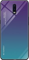 Voor OPPO R17 Gradient Color Glass Case (paars)