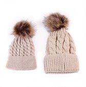 Mamma Baby Kids Jongens Meisjes Gebreide Muts Beanie - Khaki-Geen