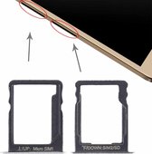 SIM-kaartvak + SIM-kaartvak / Micro SD-kaart voor Huawei Enjoy 5s (zilver)