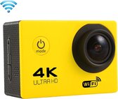 F60 2,0 inch scherm 170 graden groothoek wifi sport actiecamera camcorder met waterdichte behuizing, ondersteuning 64GB micro SD-kaart (geel)