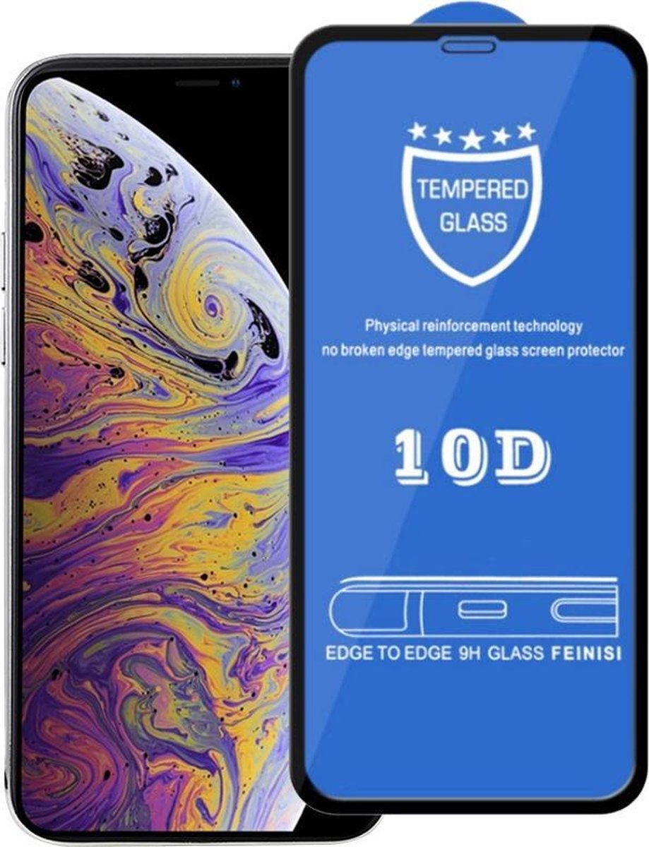9H 10D screenprotector van gehard glas op volledig scherm voor iPhone XS Max / iPhone 11 Pro Max - Merkloos