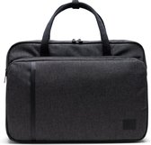 Gibson Large - Black Crosshatch / Business travel laptoptas met 16" fleece gevoerd laptopcompartiment / 24L opbergruimte / verwijderbare schouderband / schuift op reisbagage met tr