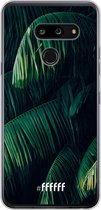 LG G8 ThinQ Hoesje Transparant TPU Case - Palm Leaves Dark #ffffff