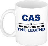 Cas The man, The myth the legend cadeau koffie mok / thee beker 300 ml