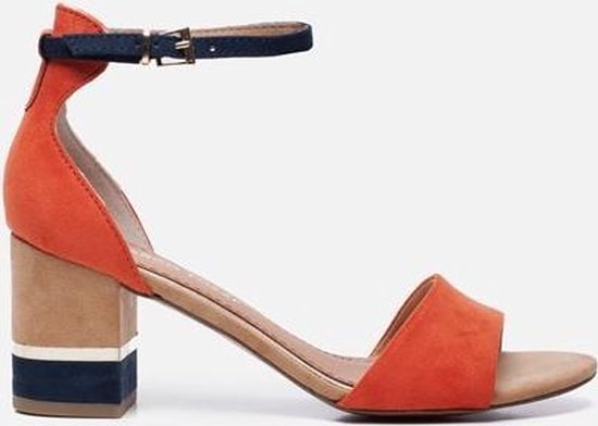 Marco Tozzi Sandalen met hak oranje - Maat 37 | bol.com