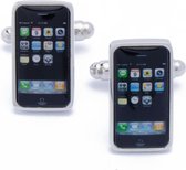Manchetknopen - Smartphone Iphone Mobiele Telefoon Zwart