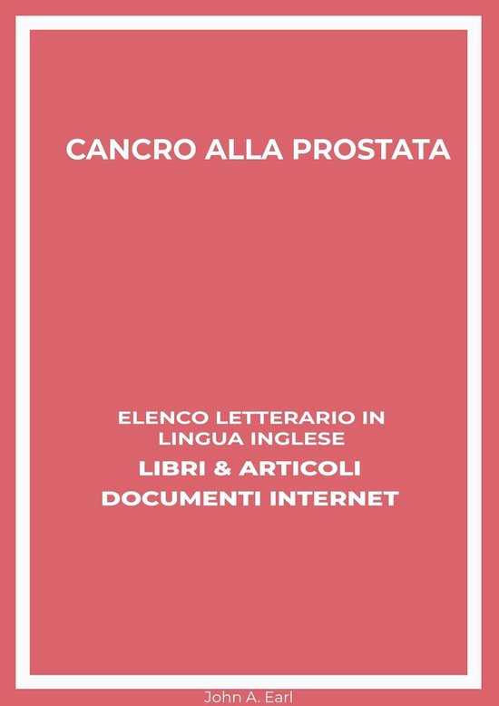 Foto: Cancro alla prostata elenco letterario in lingua inglese libri articoli documenti internet