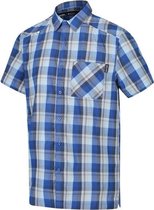 Regatta - Men's Kalambo V Short Sleeved Checked Shirt - Outdoorshirt - Mannen - Maat XXXL - Blauw