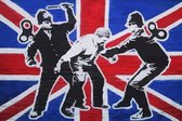 BANKSY  Toy Cops Union Jack Canvas Print
