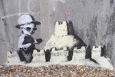 BANKSY Sandcastles Canvas Print