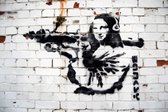 BANKSY Mona Lisa Bazooka Canvas Print