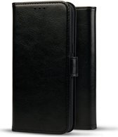 Rosso Element Book Case Wallet Hoesje Geschikt voor Nokia 8.3 | Portemonnee | 3 Pasjes | Magneetsluiting | Stand Functie | Zwart