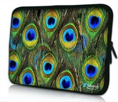 Sleevy 13.3 laptophoes pauwen patroon - laptop sleeve - laptopcover - Sleevy Collectie 250+ designs