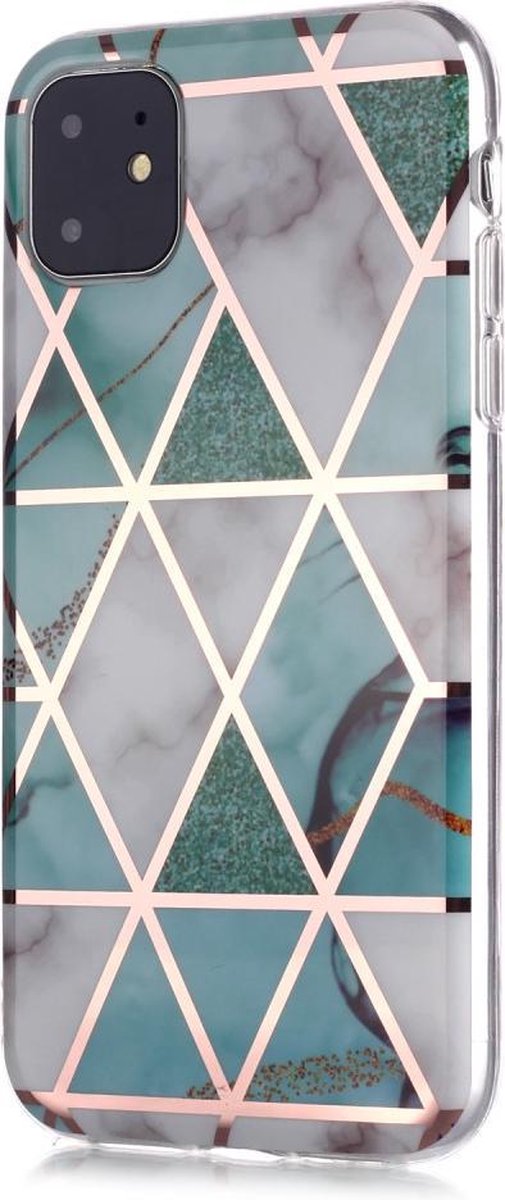 Coverup Marble Design TPU Back Cover - Geschikt voor iPhone 11 Hoesje - Mint